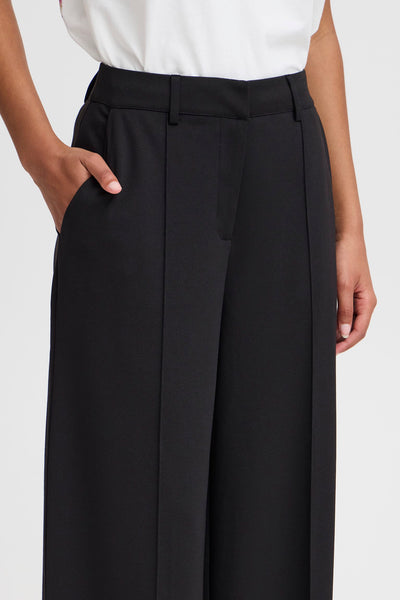 PANTALON ICHI "KATE OFFICE WIDE" BLACK