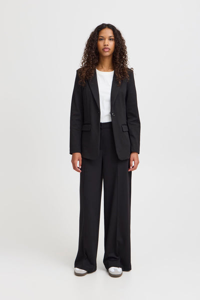 PANTALON ICHI "KATE OFFICE WIDE" BLACK