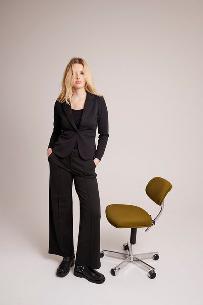 PANTALON ICHI "KATE OFFICE WIDE" BLACK