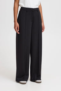 PANTALON ICHI "KATE OFFICE WIDE" BLACK