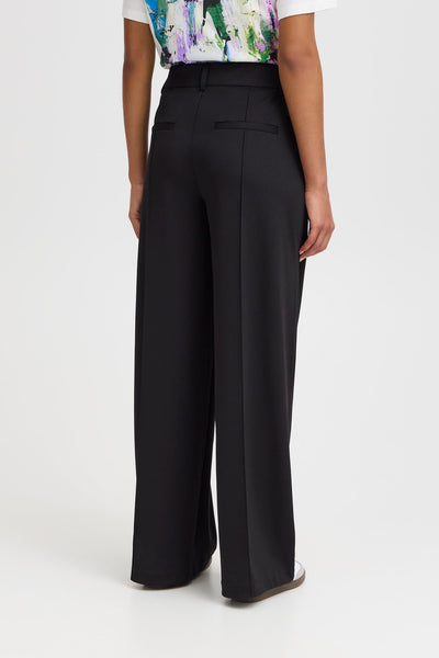 PANTALON ICHI "KATE OFFICE WIDE" BLACK