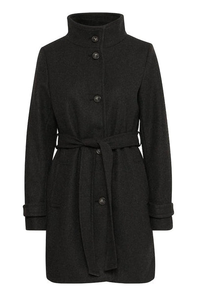 MANTEAU B.YOUNG "CILIA" BLACK MELANGE