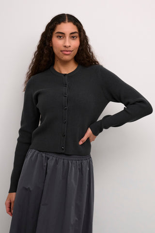 CARDIGAN KAFFE "AMY" BLACK OYSTER