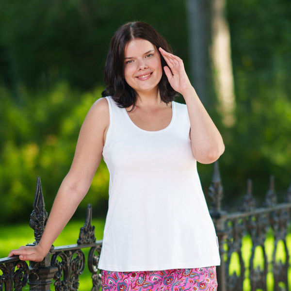 CAMISOLE RIEN NE SE PERD "RÉVERSIBLE" BLANCHE