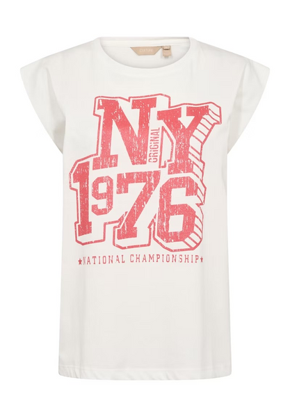 T-SHIRT CULTURE ''ROXY'' WHITE / RED