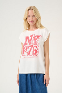 T-SHIRT CULTURE ''ROXY'' WHITE / RED