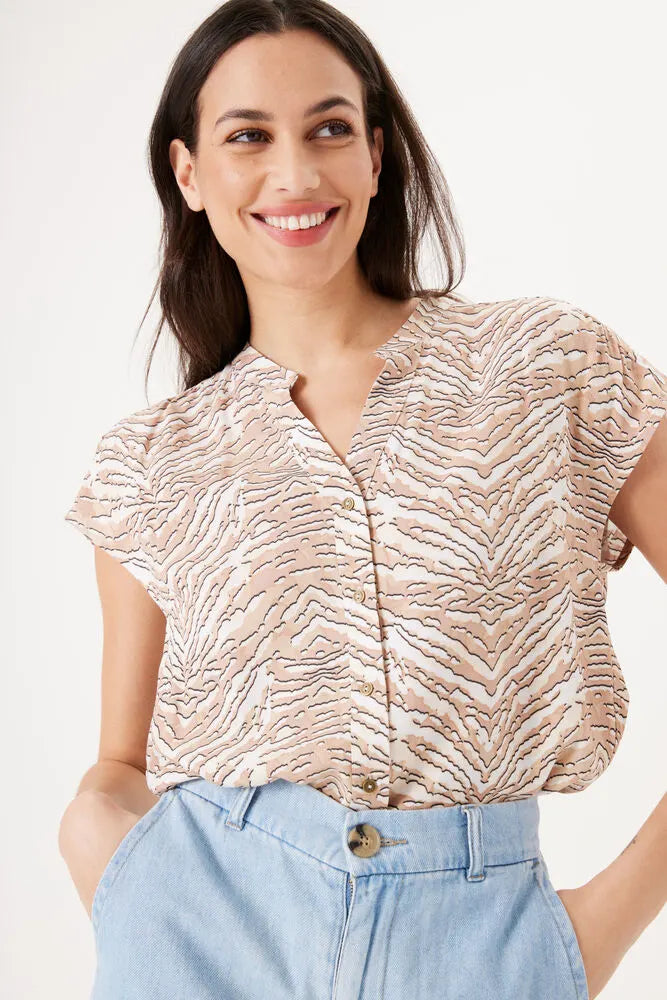 BLOUSE GARCIA "TIGRÉ" SESAME