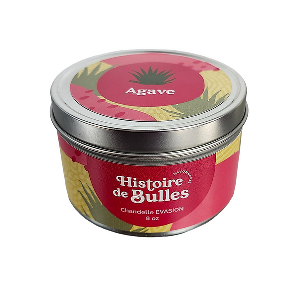 BOUGIE ÉVASION HISTOIRE DE BULLES "AGAVE" 170 GR