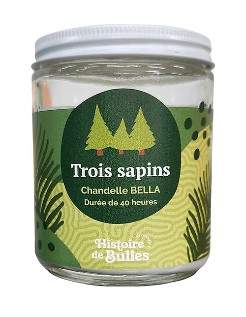 BOUGIE BELLA HISTOIRE DE BULLES "LES TROIS SAPINS"