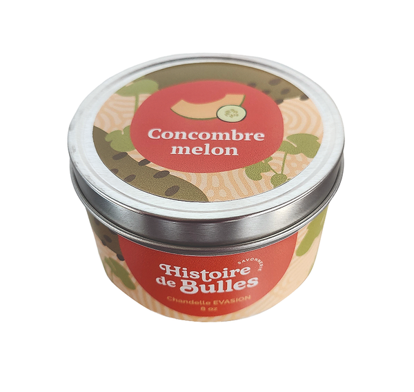 BOUGIE ÉVASION HISTOIRE DE BULLES "COCOMBRE MELON" 170 G