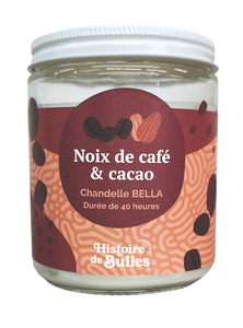 BOUGIE BELLA HISTOIRE DE BULLES "NOIX DE CAFÉ & CACAO"