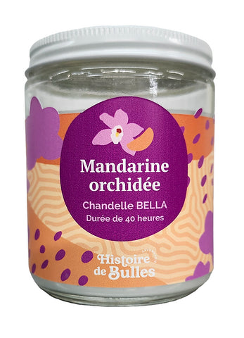 BOUGIE BELLA HISTOIRE DE BULLES "MANDARINE & ORCHIDÉE"