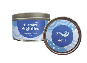 BOUGIE ÉVASION HISTOIRE DE BULLES "AQUA" 170 GR