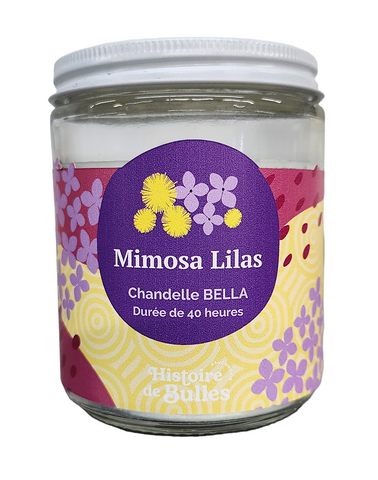 BOUGIE BELLA HISTOIRE DE BULLES "MIMOSA & LILAS"