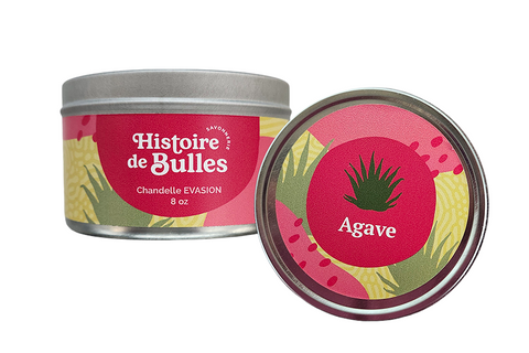 BOUGIE ÉVASION HISTOIRE DE BULLES "AGAVE" 170 GR