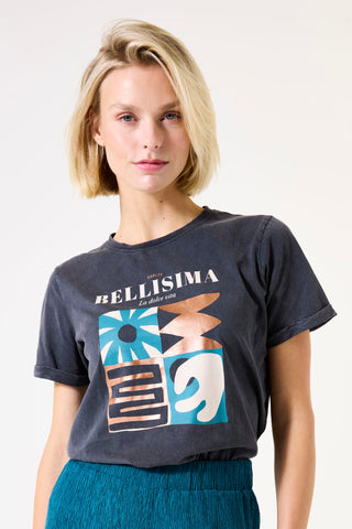 T-SHIRT GARCIA "BELLISIMA" ANTHRACITE (G50205)