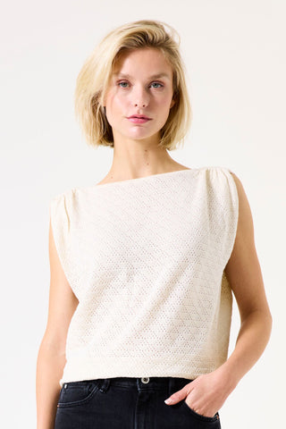 DÉBARDEUR GARCIA "TRICOT" WHITE CAP (G50240)