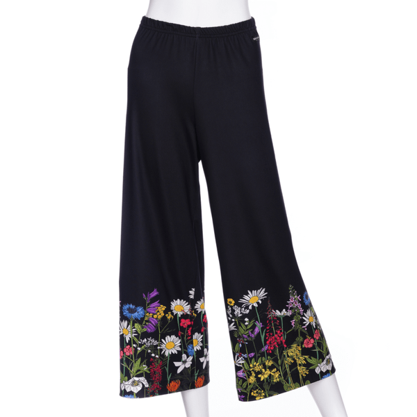 PANTALON RIEN NE SE PERD "GAUGHO AMARETTO" NOIR ET FLEURI