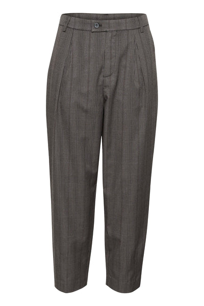 PANTALON KAFFE "DORI" GREY BLACK CHECK