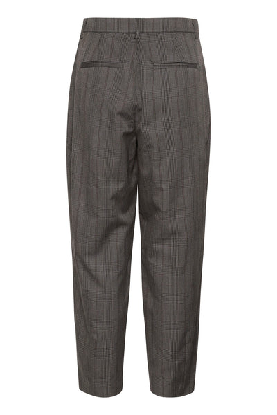 PANTALON KAFFE "DORI" GREY BLACK CHECK