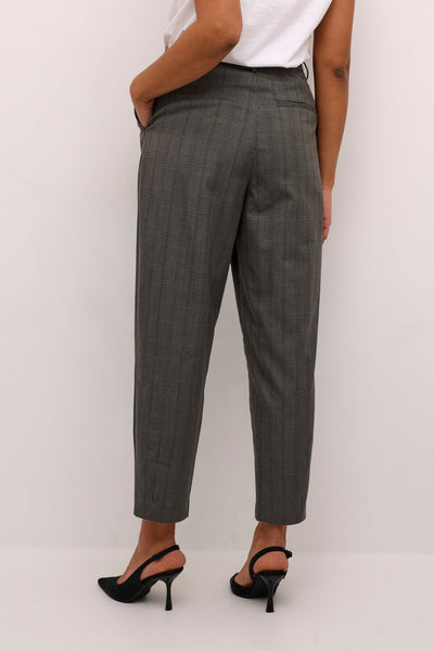 PANTALON KAFFE "DORI" GREY BLACK CHECK