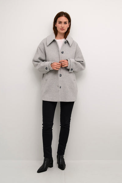 MANTEAU KAFFE "MAJA" GREY MELANGE