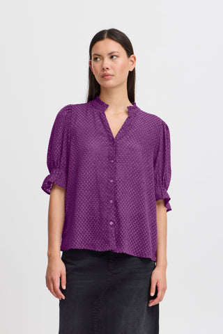 BLOUSE ICHI "EFAZTA" IMPERIAL PURPLE