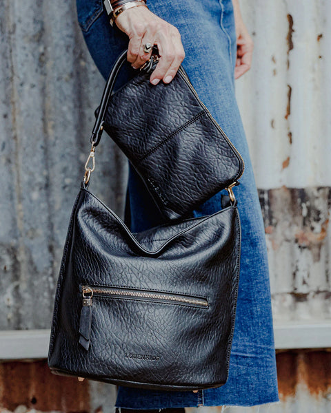 SAC À MAIN LOUENHIDE "JUNO" BLACK