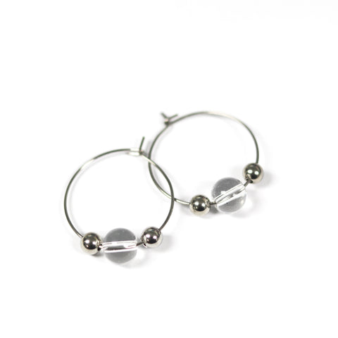 BOUCLE D'OREILLES INOX CRÉART "LUXURY" CLAIRE