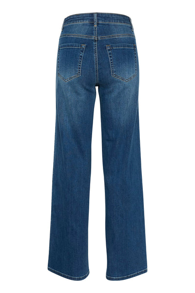 JEANS KAFFE "KARLA FLARED" MEDIUM BLUE