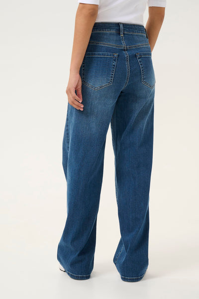 JEANS KAFFE "KARLA FLARED" MEDIUM BLUE