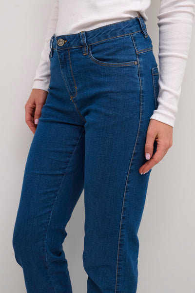 JEANS KAFFE ''VICKY STRAIGHT'' MEDIUM BLUE WASHED