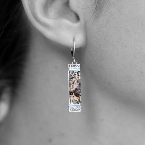 BOUCLE D'OREILLES INOX CRÉART "MOSAIK DELUXE" CUIVRE