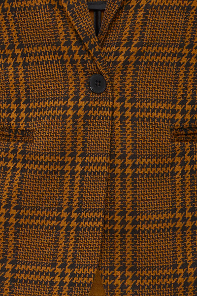 VESTON ICHI "KATE MOSLEY" MONK'S ROBE CHECK JACQUARD