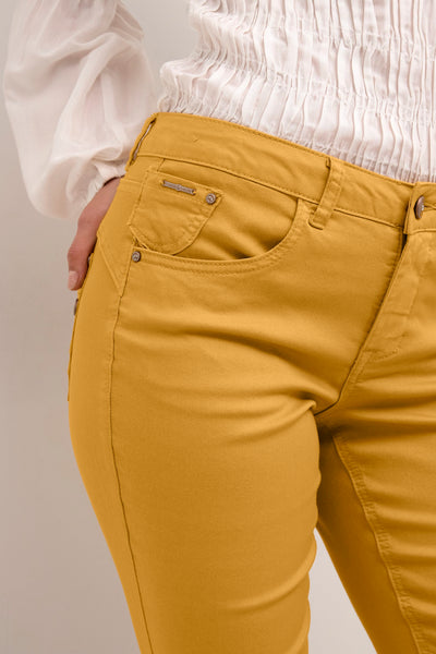 PANTALON TWILL CREAM "COCO FIT" NARCISSUS