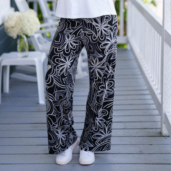 PANTALON RIEN NE SE PERD "PALAZO COCO" NOIR & BLANC