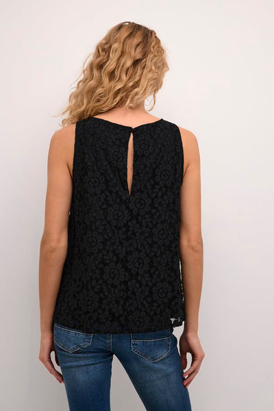 CAMISOLE CREAM "EBANA" BLACK