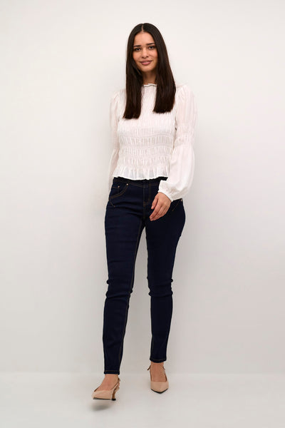 JEANS CREAM SHAPE FIT "AMALIE" RINSE DARK BLUE