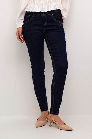 JEANS CREAM SHAPE FIT "AMALIE" RINSE DARK BLUE