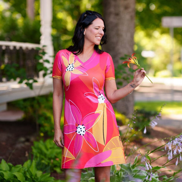 ROBE RIEN NE SE PERD "APEROL" COULEURS CHAUDES