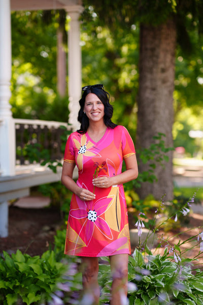 ROBE RIEN NE SE PERD "APEROL" COULEURS CHAUDES
