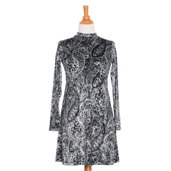 ROBE RIEN NE SE PERD "FRIDA" VELOURS NOIR & BLANC