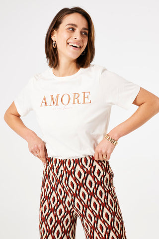 T-SHIRT GARCIA "AMORE" OFF WHITE (40001)