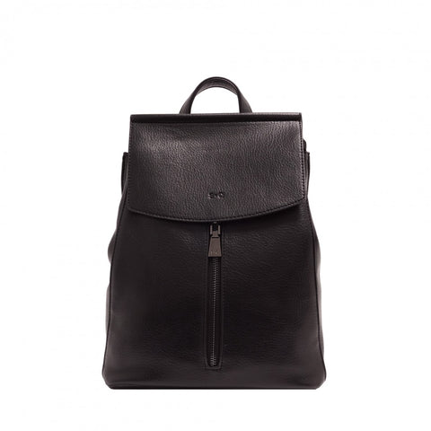 SAC À DOS S-Q "CHLOÉ" BLACK PEBBLE