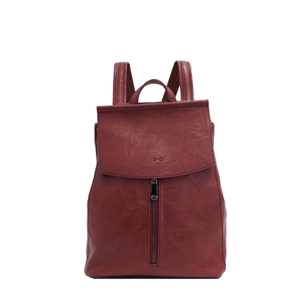 SAC À DOS S-Q "CHLOÉ" BURGUNDY