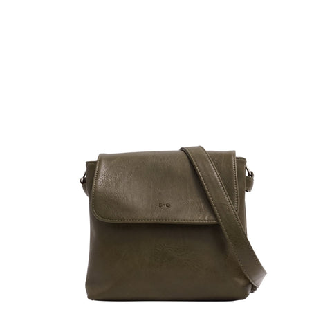 SAC À BANDOULIÈRE S-Q "AURA" OLIVE
