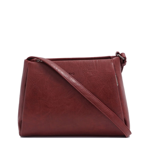 SAC À BANDOULIÈRE S-Q "MATTIE" BURGUNDY