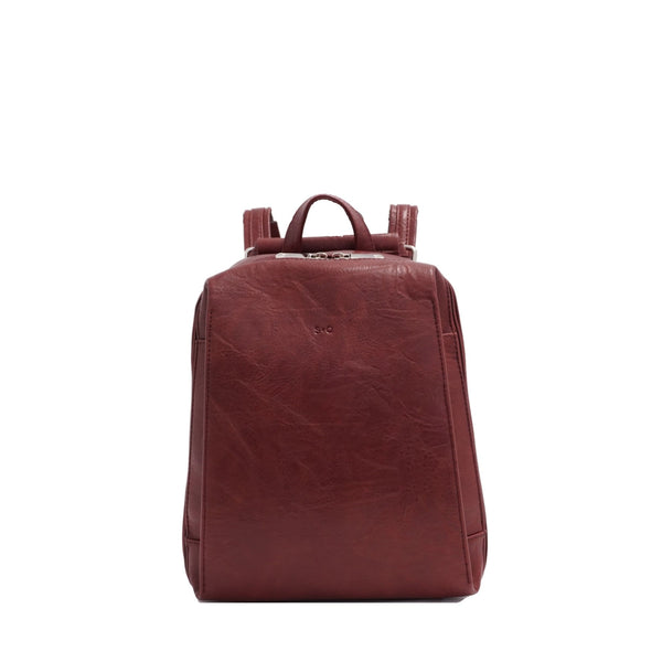 SAC À DOS S-Q "EMILIA" BURGUNDY