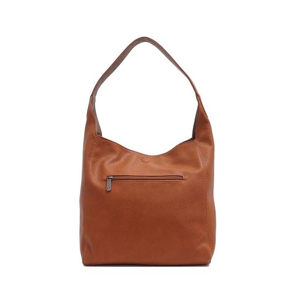 SAC HOBO RÉVERSIBLE  S-Q "KENDRA 2 DANS 1" BITTER CHOCOLATE / FOSSIL