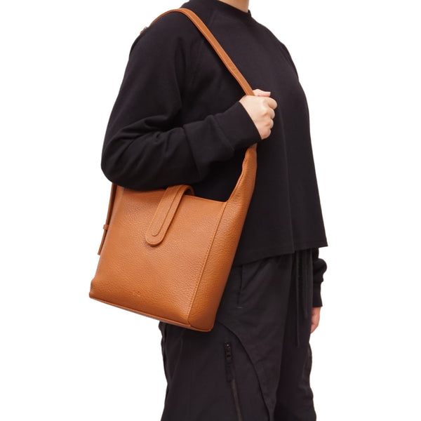 SAC HOBO RÉVERSIBLE  S-Q "JAIME 2 DANS 1" BITTER CHOCOLATE